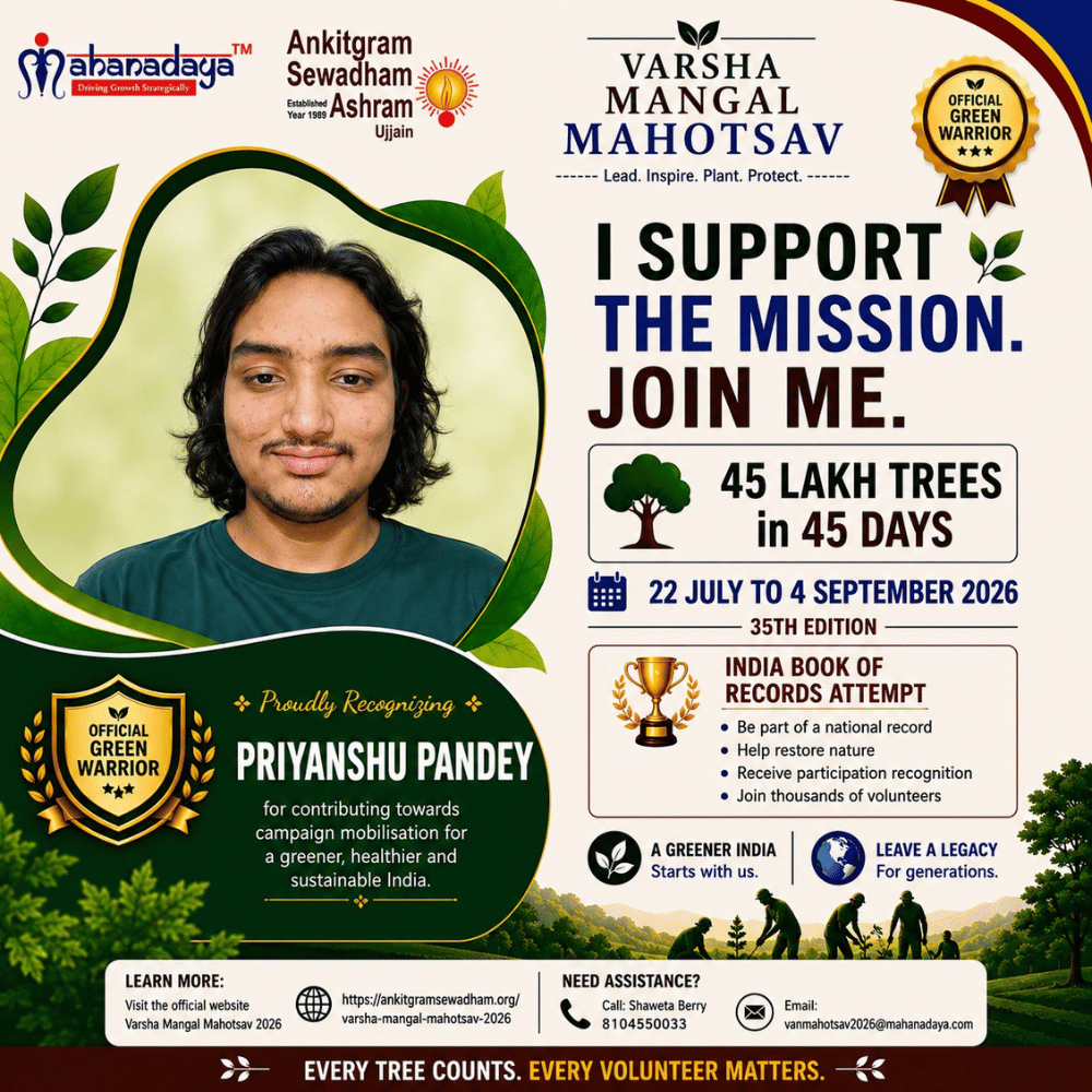 Priyanshu Pandey green warrior